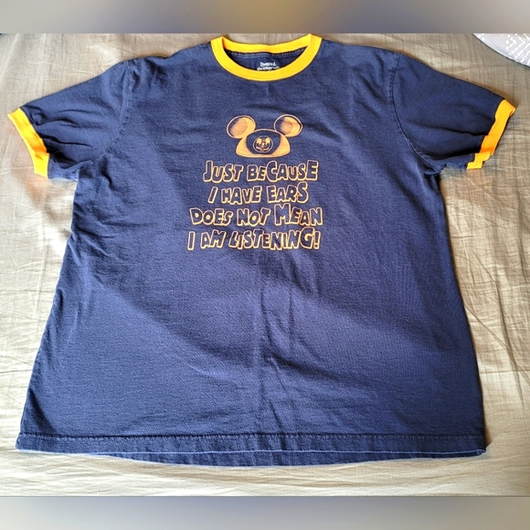 Disney Other - Disneyland Mickey Mouse Ears XL Blue Shirt
